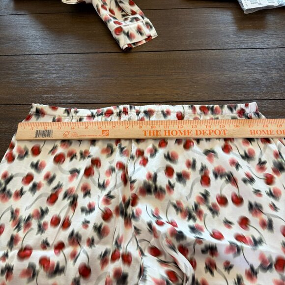 J. Crew Soft shine pajama pant set in blurry cherry print Size Large - Picture 10 of 10